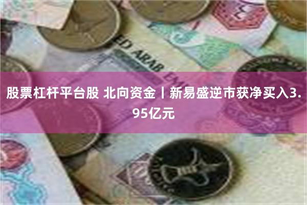 股票杠杆平台股 北向资金丨新易盛逆市获净买入3.95亿元