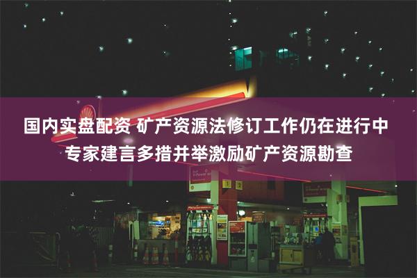 国内实盘配资 矿产资源法修订工作仍在进行中 专家建言多措并举激励矿产资源勘查