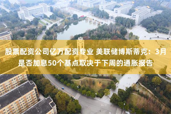 股票配资公司亿万配资专业 美联储博斯蒂克：3月是否加息50个基点取决于下周的通胀报告